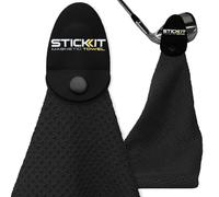 STICKIT Asciugamano magnetico in microfibra, 73,7 cm, tasche profonde a nido d'ape, magnete industriale, presa sicura su carrello e mazze, molto assorbente, ad asciugatura rapida, facile da pulire