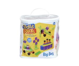 Stickle Bricks Big Bag - Pietre da costruzione per bambini da inserire e impilare in forme e colori colorati - Gioco creativo con divertimento STEM - Borsa inclusa