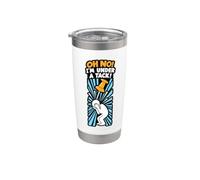 Stickman Funny Stick Figure Saying Oh No I'm Under A Tack Bicchiere termico in acciaio inox doppia parete