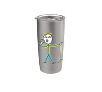 Stickman Stand Up Comedy Bicchiere termico in acciaio inox doppia parete