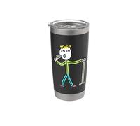 Stickman Stand Up Comedy Bicchiere termico in acciaio inox doppia parete