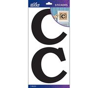 Stickosticko Basic Black Monogram Stickers-c, Altri, Multicolore