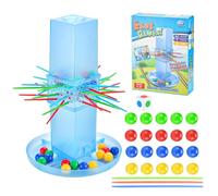 Sticks Board Game Family Game Set - Beads Stick Strategy Ģame, Interactive Wooden Tabletop Puzzle Toy, Educational Logic Balance Ğame System, Funny Party Board Ĝame Learning Coordination
