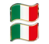 Sticky 3D - Bandiera Italia al vento, 2 pz - 40x27 mm (Pacco da 10)