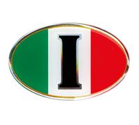Sticky 3D - Ovale tricolore Italia, 1 pz - 61x40 mm (Pacco da 10)