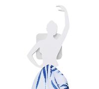 Sticky Hooks, Coat Hook, Ballet Dancing Design Utility Rack, Self-Adhesive Wall Hanger with Strong Hold and Decorative Shape, 3-Pack White, for Bedroom Kitchen Bathroom Entryway