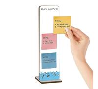 Sticky Note Holder for Desk - Wooden Sticky Note Holder 12x3 Inch