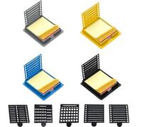 Sticky Note Kit, 2PCS Holder with 5 Template Stencils, 3x3 Organizer, Reusable Dispenser for Office, Home, School, Daily Planning, To-Do Lists