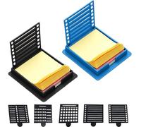 Sticky Note Kit, 2PCS Holder with 5 Template Stencils, 3x3 Organizer, Reusable Dispenser for Office, Home, School, Daily Planning, To-Do Lists