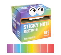 Sticky Notes, Translucent Color Memo Pad, Pull Out Roll Design, 105 Sheets per Rolls, Colorful Reminder Notes for Notebook, Home, Workplace, School, Highlights, Students, 2.95x2.76x2.76 inches