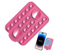 Sticky Phone Grip, Silicone Mount Holder, 3.5x2.36x0.28 inches, Magnetic Suction Cup Stand, Flexible Hands-Free Support, Compact Recording Accessory, for Door Wall Mirror Window Travel Outdoor