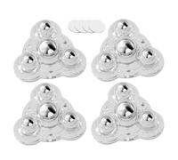 Sticky Pulley Caster Wheels - 4 Pack Adhesive Swivel Rollers, 360 Degree Rotation, Wear Resistant Base, Effortless Glide Mechanism, Compact Mobility Solution | Reliable Rolling Helper for Kitchen