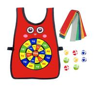 Sticky Vest Game - Set di gilet ad anello regolabile con gancio, morbido toss, giocattolo e gioco Toss, kit sportivo interattivo per bambini, giovani, adulti, interni, fuori