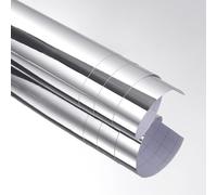 Stickyart Adesivo a Specchio Argento Lucido 30 x 200 cm per Mobili Pellicola Autoadesiva Effetto Specchio Pellicole Adesive Per Armadio per Carta da Parati da Letto per Bagno