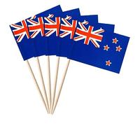 Stidsds 100 mini bandierine per stuzzicadenti della Nuova Zelanda, decorazioni per cupcake, cocktail e frutta