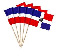 stidsds 100 pz bandiera Dominicana Repubblica Dominicana stuzzicadenti bandiere mini piccole decorazioni per cupcake dominicani bandiere striscione festa di campagna cocktail frutta decorazione