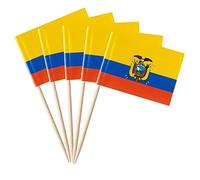 stidsds 100 pz bandiera Ecuador Ecuadorians stuzzicadenti bandiere mini piccolo Ecuador cupcake topper bastone bandiere banner festa di campagna cocktail frutta decorazione