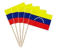 stidsds 100 pz bandiera venezuelana stuzzicadenti bandiere mini piccolo Venezuela cupcake topper bastone bandiere banner festa country cocktail frutta decorazione