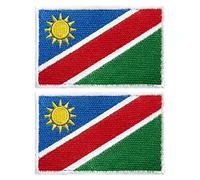 stidsds Confezione da 2 toppe ricamate con bandiera della Namibia, toppe tattiche militari per vestiti, cappelli, zaini, decorazioni per orgoglio