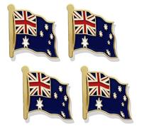 stidsds Spilla con bandiera australiana - Spilla smaltata con bandiera australiana, da uomo e donna, per abito e decorazione patriottica in metallo, souvenir per cappelli e zaini (confezione da 4),