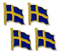 stidsds Spilla con bandiera della Svezia, spilla smaltata con bandiera svedese, da uomo e da donna, per abito e decorazione patriottica, in metallo, souvenir, cappelli, zaini, confezione da 4,