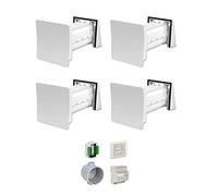 Stiebel Eltron 204216 - Ventilazione decentrata per abitazioni LWE 40-4 Comfort, set completo per ca. 80 m² con recupero del calore, scambiatore di calore in alluminio, pannello fonoassorbente