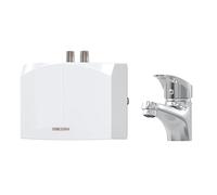 STIEBEL ELTRON Mini scaldabagno idraulico DNM 3 + MAE-W con rubinetto per lavabo, 3,5 kW, con spina 230 V, certificato VDE 205970
