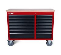 STIER Banco da lavoro mobile XXL, doppio con 14 cassetti, vuoto Quantità:1