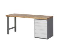 STIER Banco da lavoro Premium con 5 cassetti largh.xprof.xalt. 2000x700x840 mm Quantità:1