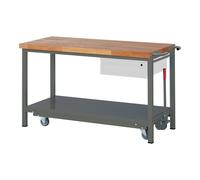 STIER Banco da lavoro Premium con telaio mobile abbass. e 1 cassetto largh.xprof.xalt. 1500x700x880 mm Quantità:1