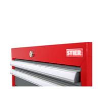STIER Cassettiera con 9 cassetti largh.xprof.xalt. 600x575x1020 mm rosso/grigio antracite Quantità:1