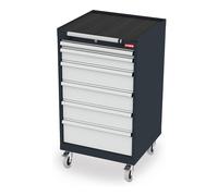 STIER Cassettiera mobile con 6 cassetti largh.xprof.xalt. 600x575x1090 mm RAL 7016 / RAL 7035 Quantità:1
