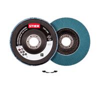 STIER Disco abrasivo lamellare Top Line 125x22,23 / grana 80 / 10 pz. Quantità:10