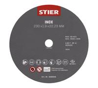 STIER Disco da taglio acciaio inox 230 x 1,9 x 22,23 mm, forma diritta Quantità:25