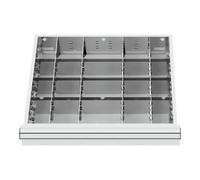 STIER Divisorio per cassetti divisorio in metallo BLH 100/125 mm dimensioni interne 500x450 mm 20 scomparti 6 x TW 75 Quantità:1