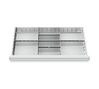 STIER Divisorio per cassetti divisorio in metallo BLH 100/125 mm dimensioni interne 800x450 mm 8 scomparti Quantità:1