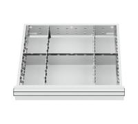 STIER Divisorio per cassetti divisorio in metallo BLH 150/175 mm dimensioni interne 500x450 mm 6 scomparti Quantità:1
