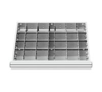 STIER Divisorio per cassetti divisorio in metallo BLH 150/175 mm dimensioni interne 600x450 mm 24 scomparti Quantità:1