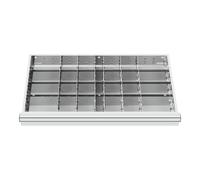 STIER Divisorio per cassetti divisorio in metallo BLH 200-300 mm dimensioni interne 800x450 mm 28 scomparti Quantità:1