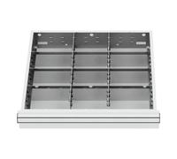 STIER Divisorio per cassetti divisorio in metallo BLH 75 mm dimensioni interne 500x450 mm 12 scomparti 6 x TW 175 Quantità:1