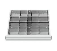 STIER Divisorio per cassetti divisorio in metallo BLH 75 mm dimensioni interne 500x450 mm 20 scomparti 6 x TW 125 Quantità:1