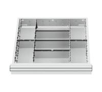 STIER Divisorio per cassetti divisorio in metallo BLH 75 mm dimensioni interne 500x450 mm 8 scomparti Quantità:1