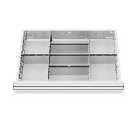 STIER Divisorio per cassetti divisorio in metallo BLH 75 mm dimensioni interne 600x450 mm 8 scomparti Quantità:1