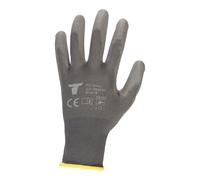 STIER Guanti per montaggio poliestere con rivestimento in PU grigio dim. 10 Quantità:12