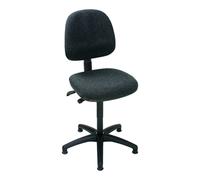 STIER Sedia da lavoro con elementi scorrevoli e senza braccioli altezza della seduta 450-640 mm imbottitura antracite Quantità:1