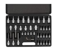 STIER Set di chiavi a bussola e bit, 1/2 pollice, 1/4 pollice, ISK/TX, 42 pezzi Quantità:1