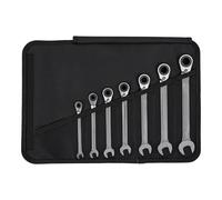 STIER Set di chiavi combinate a cricchetto con anello di tenuta, 7 pezzi Quantità:1