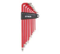 STIER Set di chiavi maschio piegate Torx TX10 - TX50 9 pezzi Quantità:1