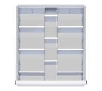 STIER Set di divisori per cassetti con altezza del pannello frontale 180-360 mm 2x9 separatori lisci Quantità:1