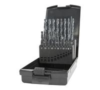 STIER Set di punte elicoidali HSS-G DIN 338 RN modello punta W, 19 pezzi (1-10 mm) Quantità:1